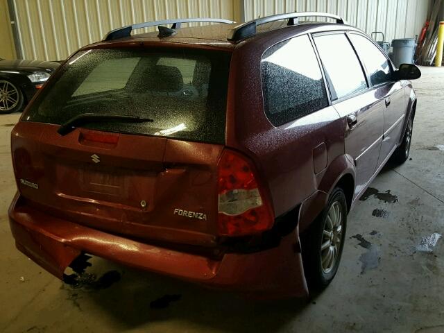 KL5JJ86Z25K097662 - 2005 SUZUKI FORENZA LX RED photo 4