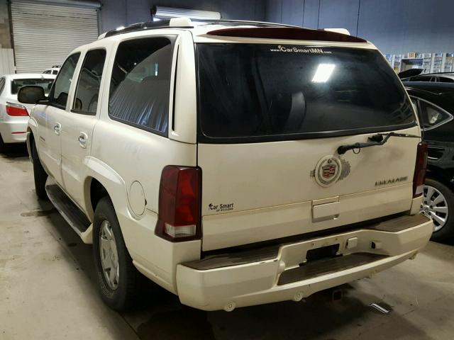 1GYEK63N72R225003 - 2002 CADILLAC ESCALADE WHITE photo 3