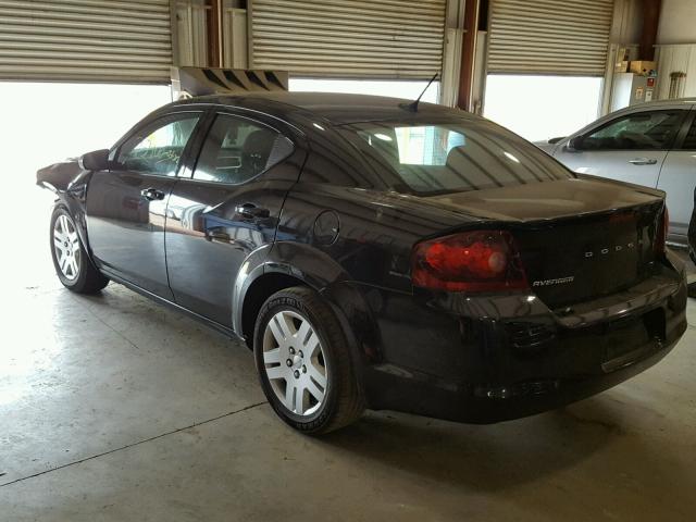 1C3CDZAB9DN652392 - 2013 DODGE AVENGER SE BLACK photo 3