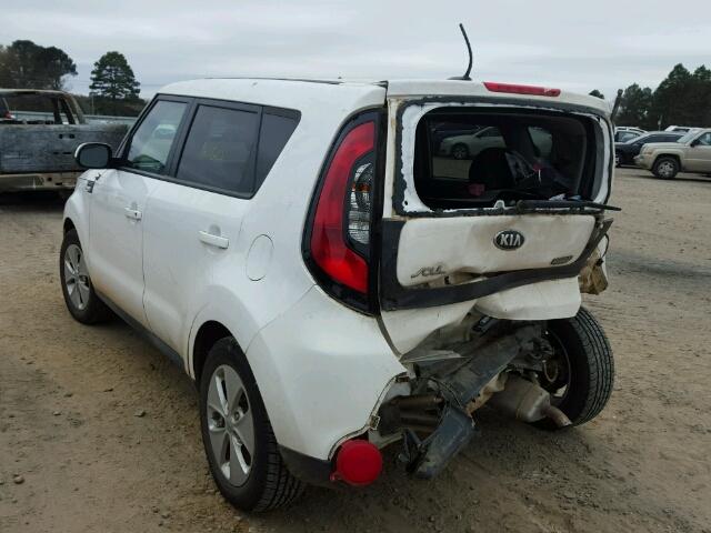 KNDJN2A23E7098392 - 2014 KIA SOUL WHITE photo 3