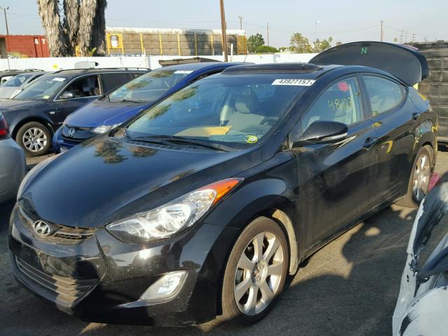 KMHDH4AE6DU486402 - 2013 HYUNDAI ELANTRA GL BLACK photo 2