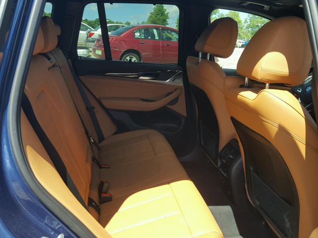 5UXTS3C56J0Y97230 - 2018 BMW X3 XDRIVE3 BLUE photo 6
