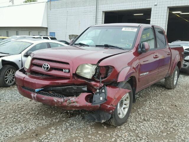 5TBDT48104S463281 - 2004 TOYOTA TUNDRA DOU MAROON photo 2