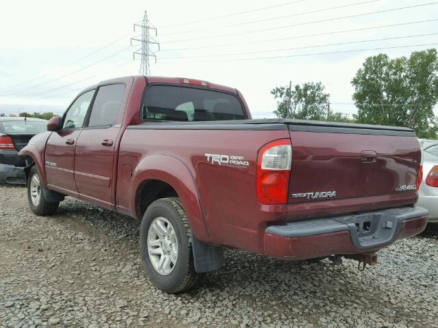 5TBDT48104S463281 - 2004 TOYOTA TUNDRA DOU MAROON photo 3