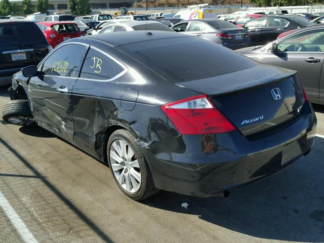 1HGCS22849A003708 - 2009 HONDA ACCORD EXL BLACK photo 3