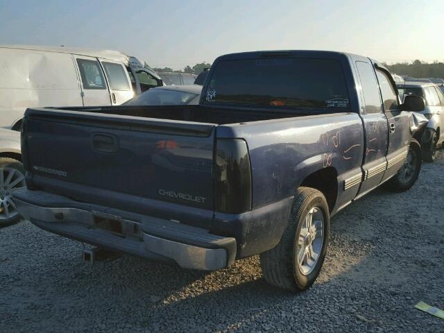 2GCEC19V911133606 - 2001 CHEVROLET SILVERADO BLUE photo 4