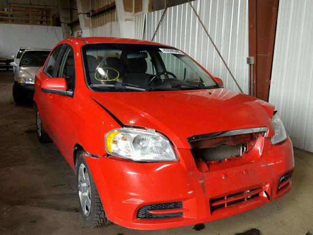 KL1TD5DE9AB100664 - 2010 CHEVROLET AVEO LS RED photo 1
