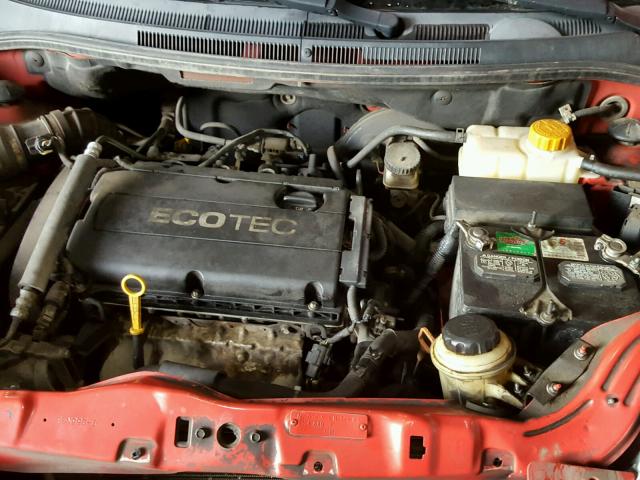 KL1TD5DE9AB100664 - 2010 CHEVROLET AVEO LS RED photo 7