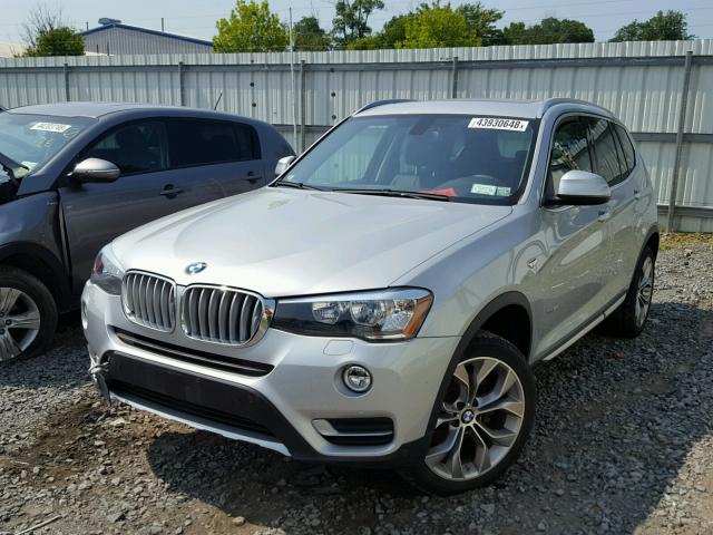 5UXWX9C34H0W73870 - 2017 BMW X3 XDRIVE2 SILVER photo 2