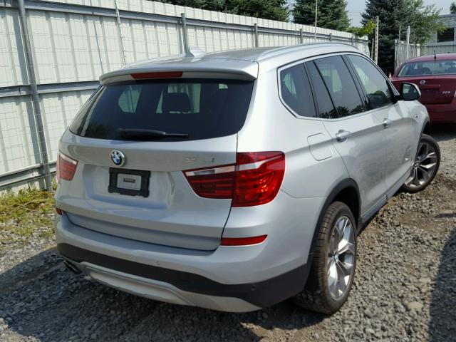 5UXWX9C34H0W73870 - 2017 BMW X3 XDRIVE2 SILVER photo 4
