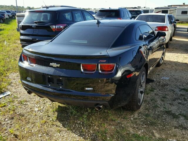 2G1FC1ED5B9188423 - 2011 CHEVROLET CAMARO LT BLACK photo 4