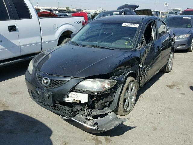 JM1BK32F781140445 - 2008 MAZDA 3 BLACK photo 2