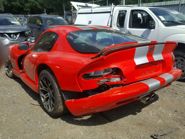 1B3ER69E61V700883 - 2001 DODGE VIPER GTS RED photo 3