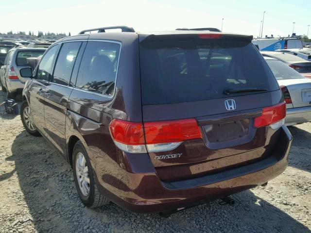 5FNRL38728B025822 - 2008 HONDA ODYSSEY EX BURGUNDY photo 3