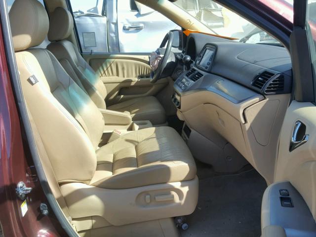 5FNRL38728B025822 - 2008 HONDA ODYSSEY EX BURGUNDY photo 5