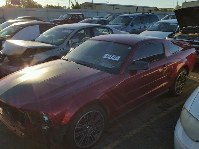 1ZVFT80N755237281 - 2005 FORD MUSTANG BURGUNDY photo 2