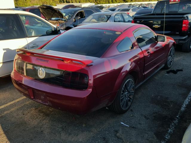 1ZVFT80N755237281 - 2005 FORD MUSTANG BURGUNDY photo 4