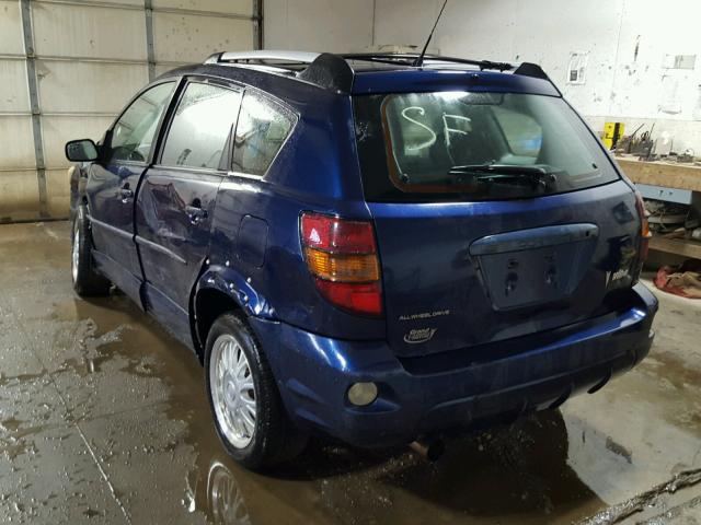 5Y2SM64863Z457752 - 2003 PONTIAC VIBE BLUE photo 3