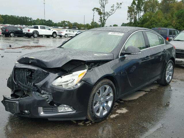 2G4GR5EK8C9186212 - 2012 BUICK REGAL BLACK photo 2