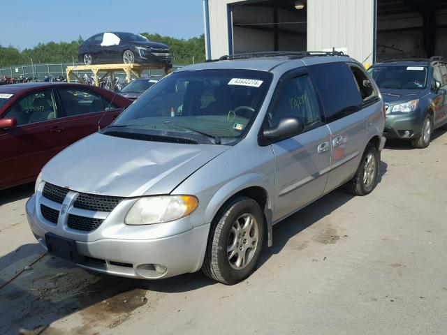 1B4GP45GX1B124772 - 2001 DODGE CARAVAN SP SILVER photo 2