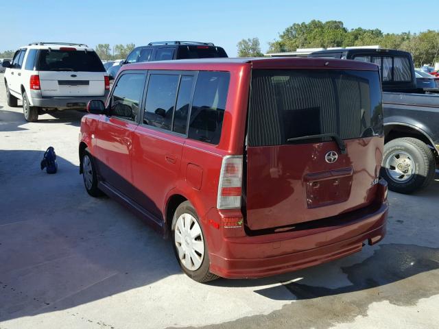 JTLKT324164096647 - 2006 TOYOTA SCION XB RED photo 3