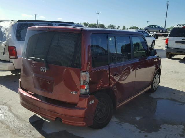 JTLKT324164096647 - 2006 TOYOTA SCION XB RED photo 4