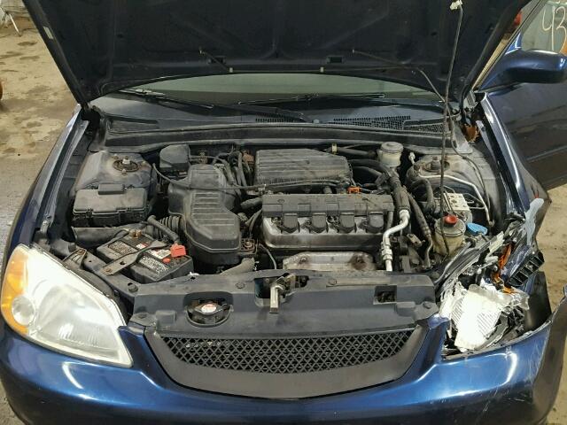 2HGES267X2H601965 - 2002 HONDA CIVIC EX ლურჯი ფოტო 7