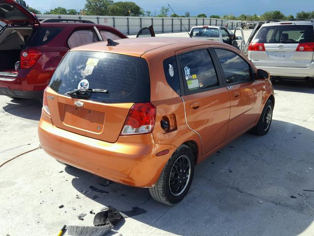 KL1TD66658B095470 - 2008 CHEVROLET AVEO BASE Қызғылт сары фото 4