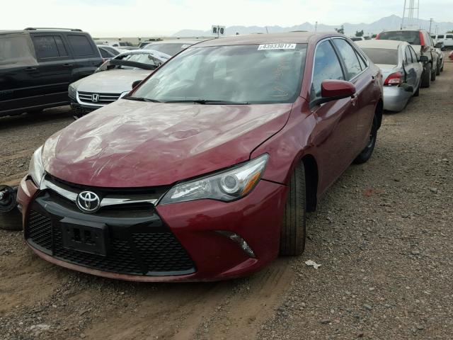 4T1BF1FK5GU562173 - 2016 TOYOTA CAMRY LE RED photo 2