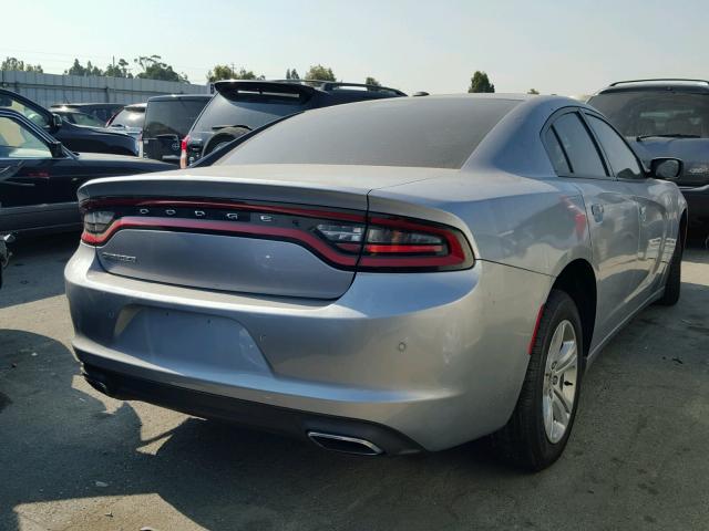 2C3CDXBG1GH110098 - 2016 DODGE CHARGER SE SILVER photo 4