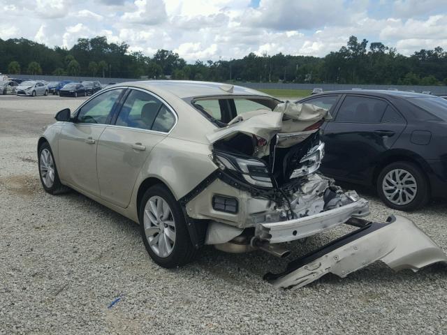 2G4GK5EX8G9112858 - 2016 BUICK REGAL GOLD photo 3