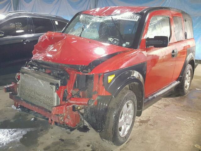 5J6YH28655L004612 - 2005 HONDA ELEMENT RED photo 2