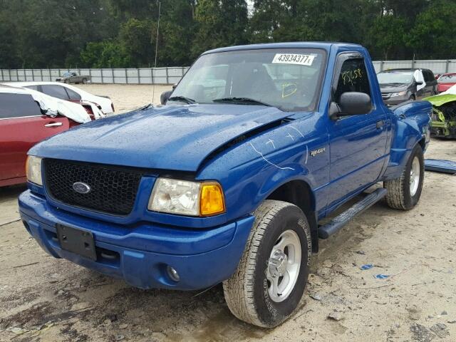 1FTYR11E51TA54807 - 2001 FORD RANGER BLUE photo 2