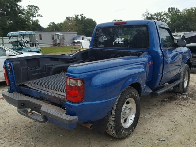 1FTYR11E51TA54807 - 2001 FORD RANGER BLUE photo 4