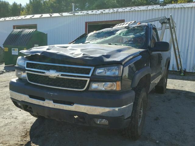 1GCHK24U67E192866 - 2007 CHEVROLET SILVERADO BLACK photo 2