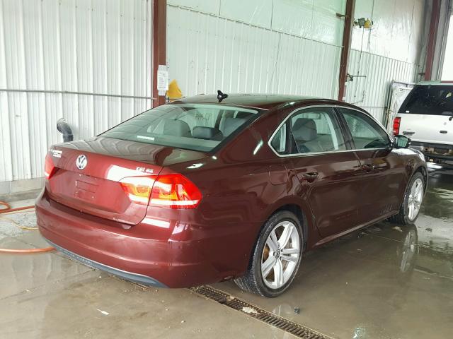 1VWBS7A3XEC087526 - 2014 VOLKSWAGEN PASSAT SE PURPLE photo 4