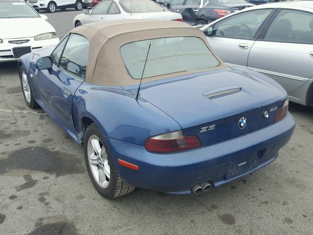 4USCH3344YLF41744 - 2000 BMW Z3 2.8 BLUE photo 3