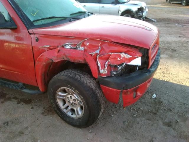 1B7GG2AN01S147389 - 2001 DODGE DAKOTA QUA RED photo 9