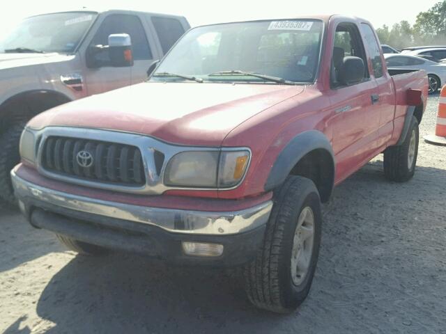 5TEWN72N01Z740758 - 2001 TOYOTA TACOMA XTR RED photo 2