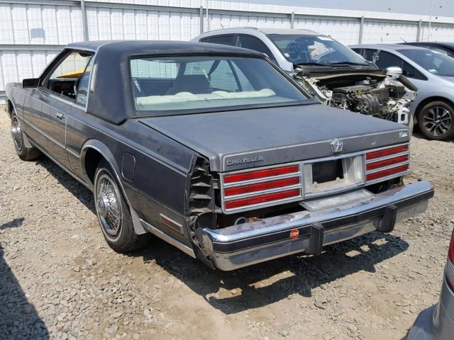 2C3BS52P7DR201713 - 1983 CHRYSLER CORDOBA GRAY photo 3