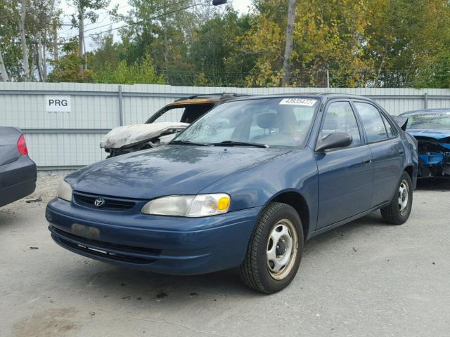 2T1BR12E7YC281132 - 2000 TOYOTA COROLLA VE BLUE photo 2