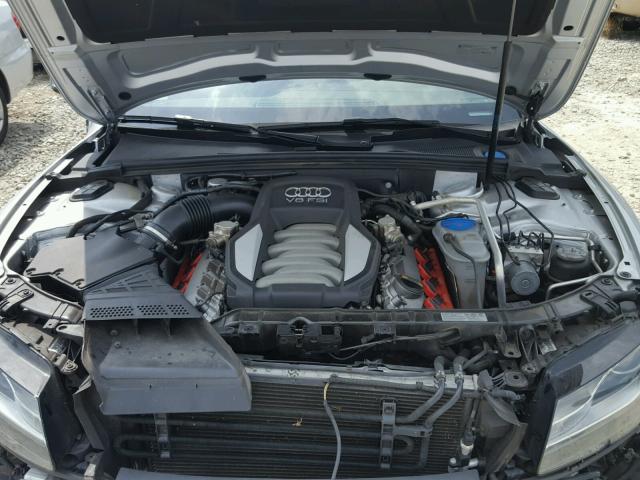 WAUVVAFR1CA003505 - 2012 AUDI S5 PRESTIG SILVER photo 7