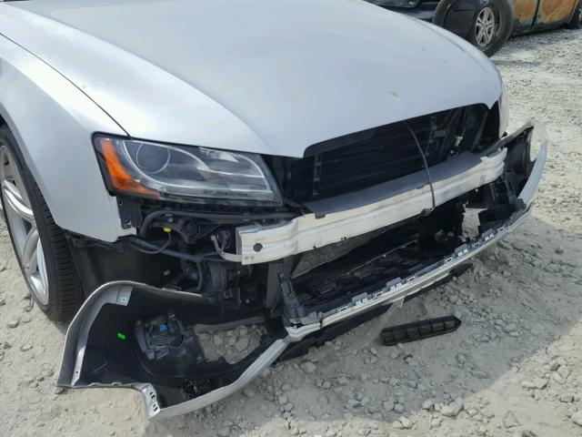 WAUVVAFR1CA003505 - 2012 AUDI S5 PRESTIG SILVER photo 9
