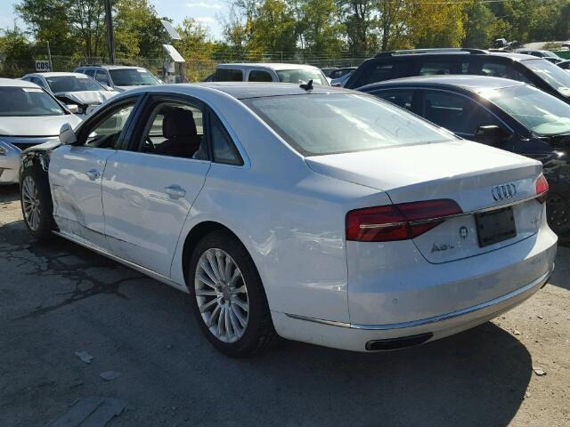 WAU3GAFD9FN035525 - 2015 AUDI A8 L QUATT WHITE photo 3