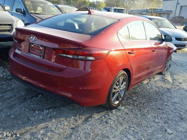 KMHD84LF5HU250772 - 2017 HYUNDAI ELANTRA SE RED photo 4