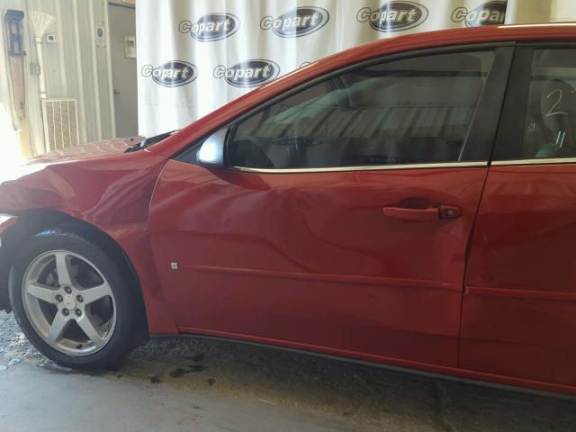 1G2ZG58N974103019 - 2007 PONTIAC G6 RED photo 9