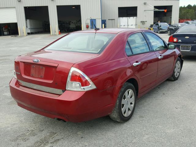 3FAHP06Z47R170754 - 2007 FORD FUSION RED photo 4