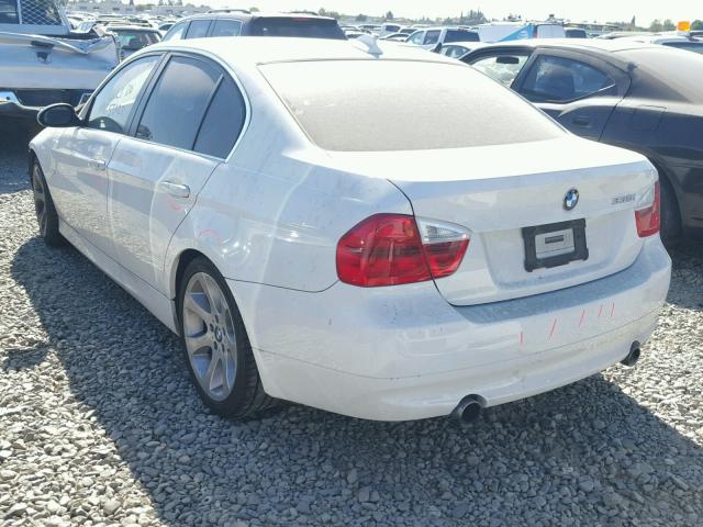 WBAVB73587VH22202 - 2007 BMW 335 I WHITE photo 3