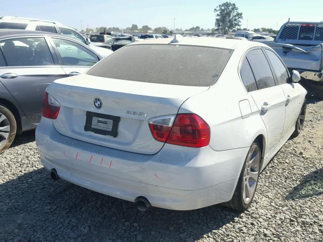 WBAVB73587VH22202 - 2007 BMW 335 I WHITE photo 4