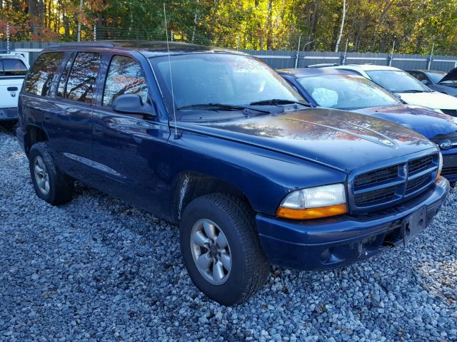 1D4HS38N13F569474 - 2003 DODGE DURANGO SP BLUE photo 1